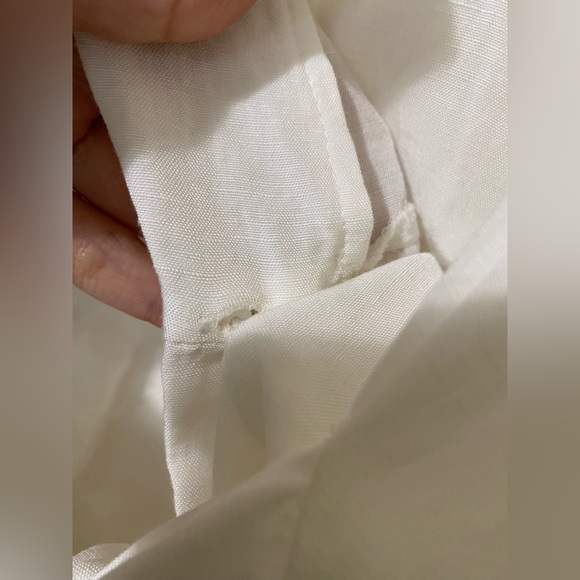 Zara Linen Blend Wrap Tie Up Top - Picture 5 of 6